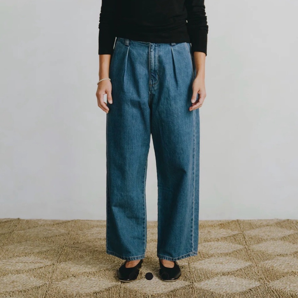 OZMA Dark Blue Wide Leg Jeans